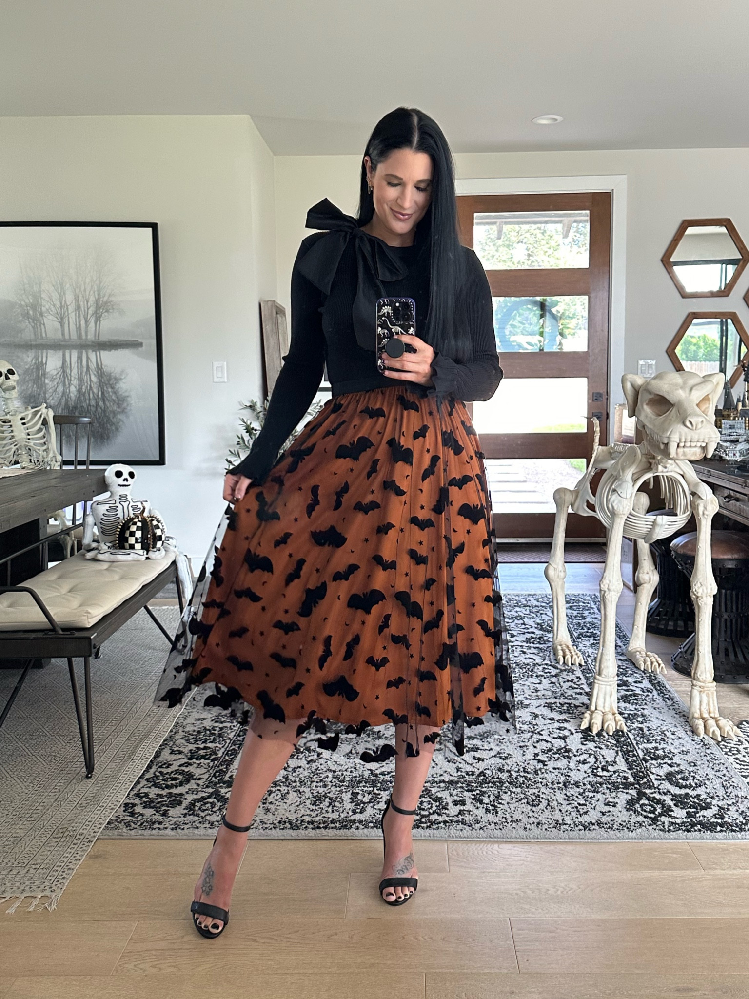 So excited for Halloween! How cute is this tulle and velvet bat skirt! It is only $30 and I am wearing the size S/M. 

This bow knit top is on sale for $40 and I am wearing the size S/M.

Halloween outfit, Halloween inspo, Halloween skirt, Chicwish

#LTKFindsUnder50 #LTKSeasonal #LTKStyleTip