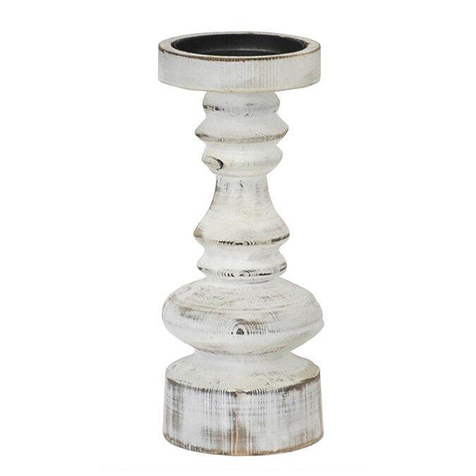 allen + roth 1 Candle Wood Pillar Candle Holder | Lowe's