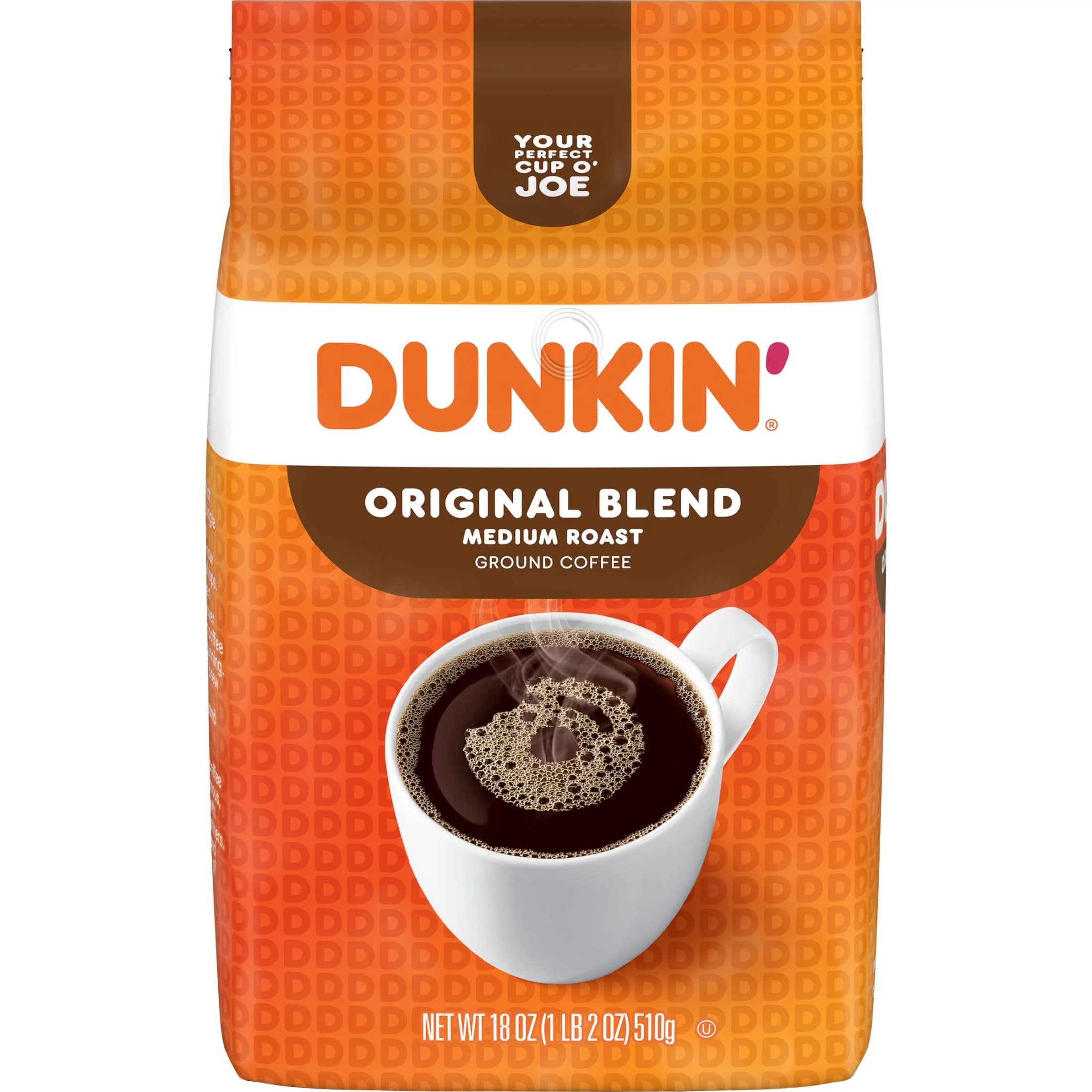 Dunkin' Original Blend Ground Coffee, Medium Roast, 18 oz (Packaging May Vary) | Walmart (US)