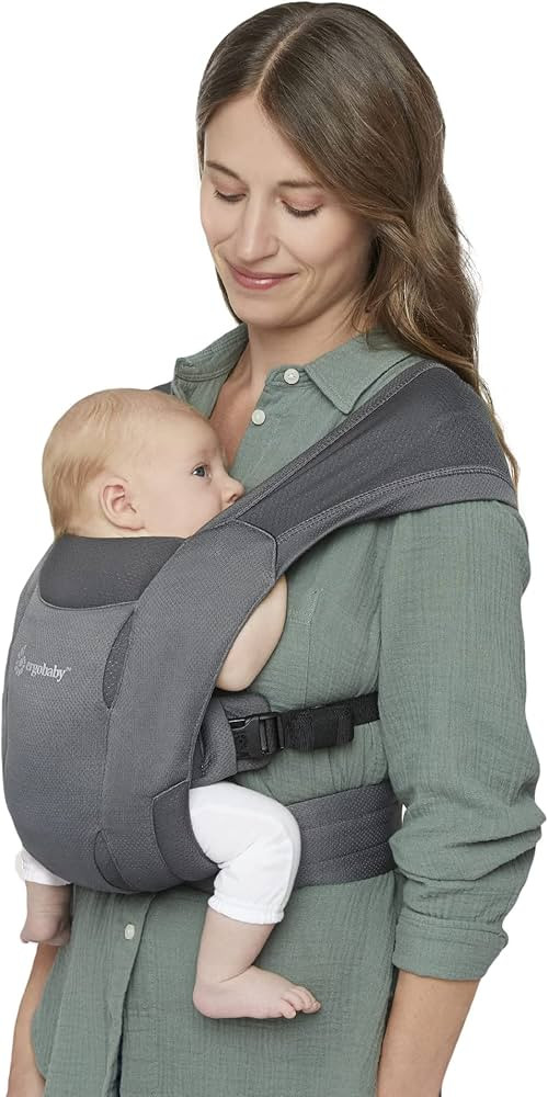 Ergobaby Embrace Cozy Newborn Essentials Baby Carrier Wrap (7-25 Pounds), Soft Air Mesh, Washed B... | Amazon (US)