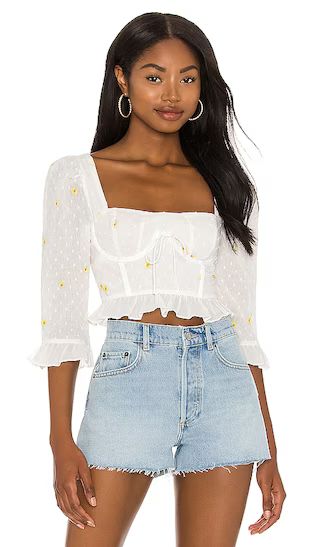 Abby Blouse in Ivory | Revolve Clothing (Global)