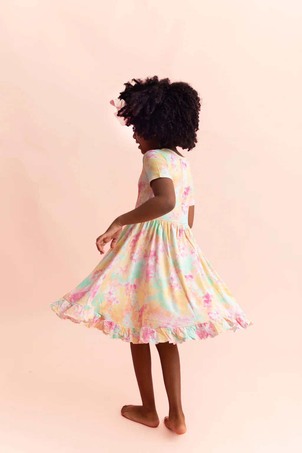 RAINBOW CLOUDS DREAM RUFFLE DRESS | Dream Big Little Co.