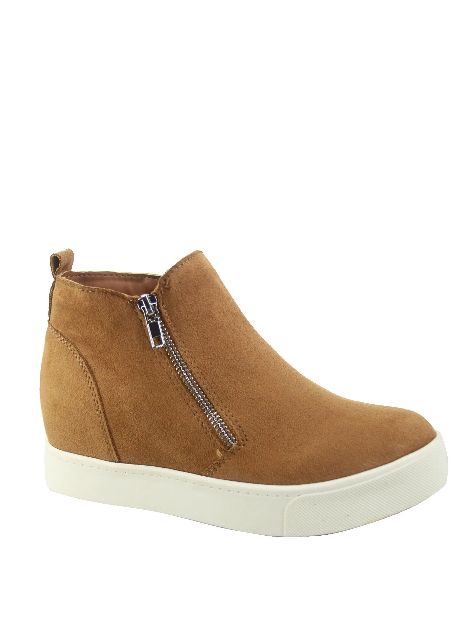 Taylor Women's Round Toe Side Zip Hidden Wedge Booties Sneaker Shoes | Walmart (US)