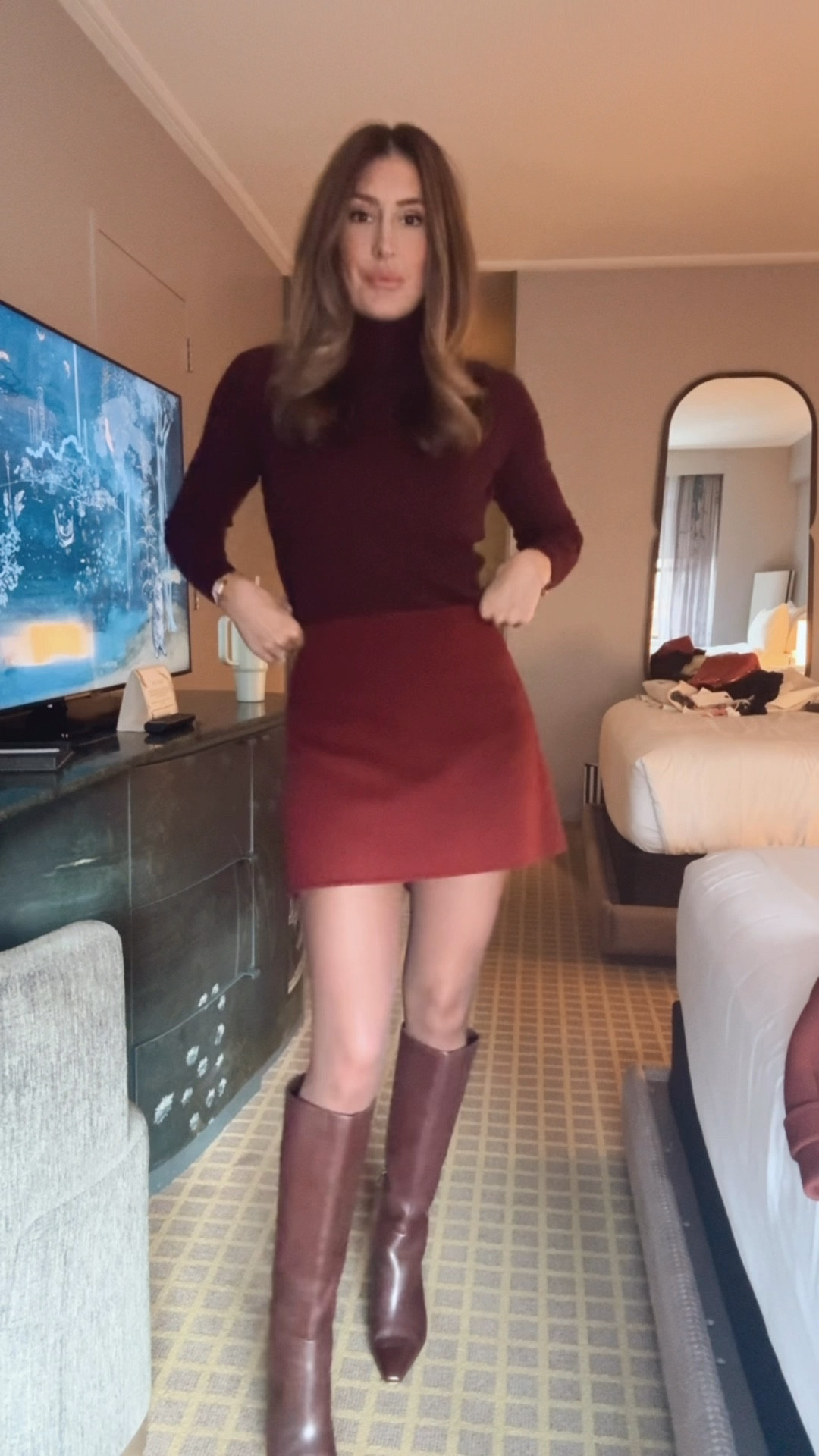 What I wore in NYC for dinner and a Broadway show. Most of its old so I linked similars. Tights are Sheertex in a brown instead of black 