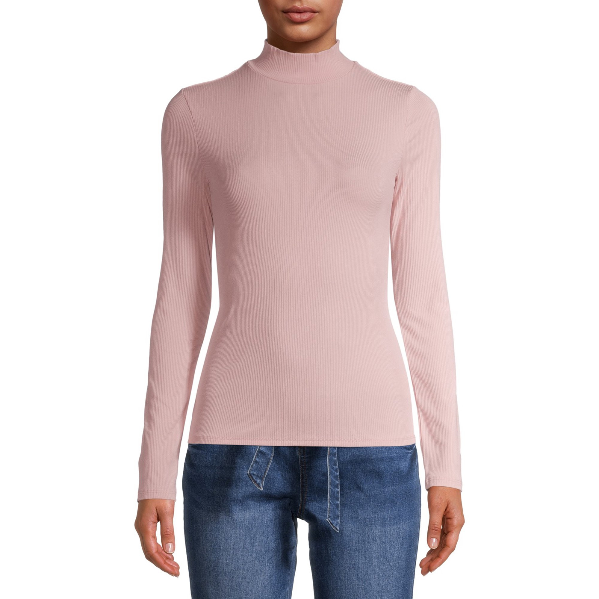 No Boundaries - No Boundaries Juniors' Long Sleeve Mockneck Top - Walmart.com | Walmart (US)