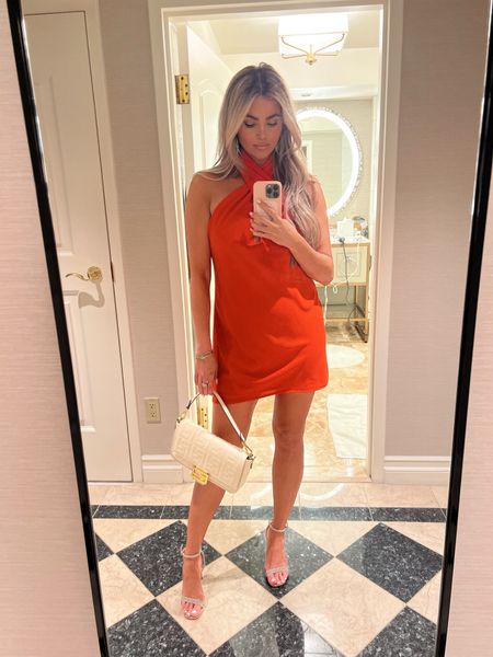 Date night in Vegas ✨ wearing size small in the dress and it runs TTS. Linking more colors for you from Revolve as this dress is the perfect guest of wedding dress! The bag is also 50% off retail at Fashionphile!

#LTKtravel #LTKshoecrush #LTKstyletip