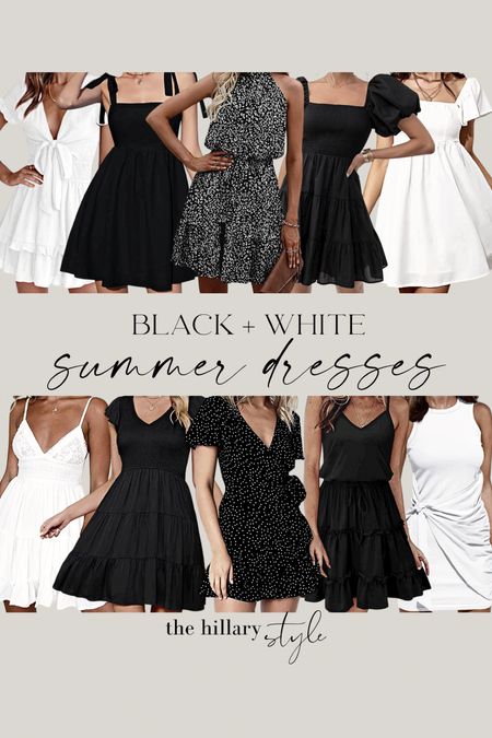 Amazon Black and White Summer Dresses for fun in the sun, and the many occasions that come with it! 

Amazon, Amazon Fashion, Amazon Find, Found It On Amazon, Amazon Fashion Finds, Black Dress, LBD, White Dress, Bridesmaid, Bachelorette Party, Bachelorette Party Dress, Wedding Guest, Vacation, Vacation Fashion, Cocktail Dress, Party Dress, Concert Dress, Country Concert, 

#LTKFind #LTKSeasonal #LTKstyletip