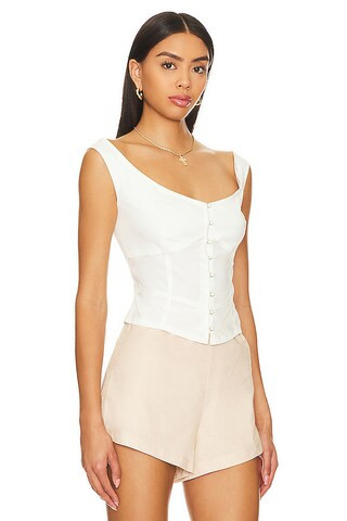 Sally Solid Corset Top In Bright White | Revolve Clothing (Global)