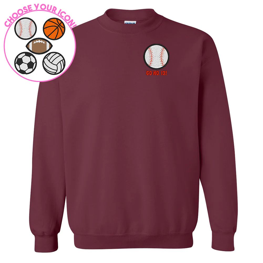 Make It Yours™ Sports Icon Crewneck Sweatshirt | United Monograms