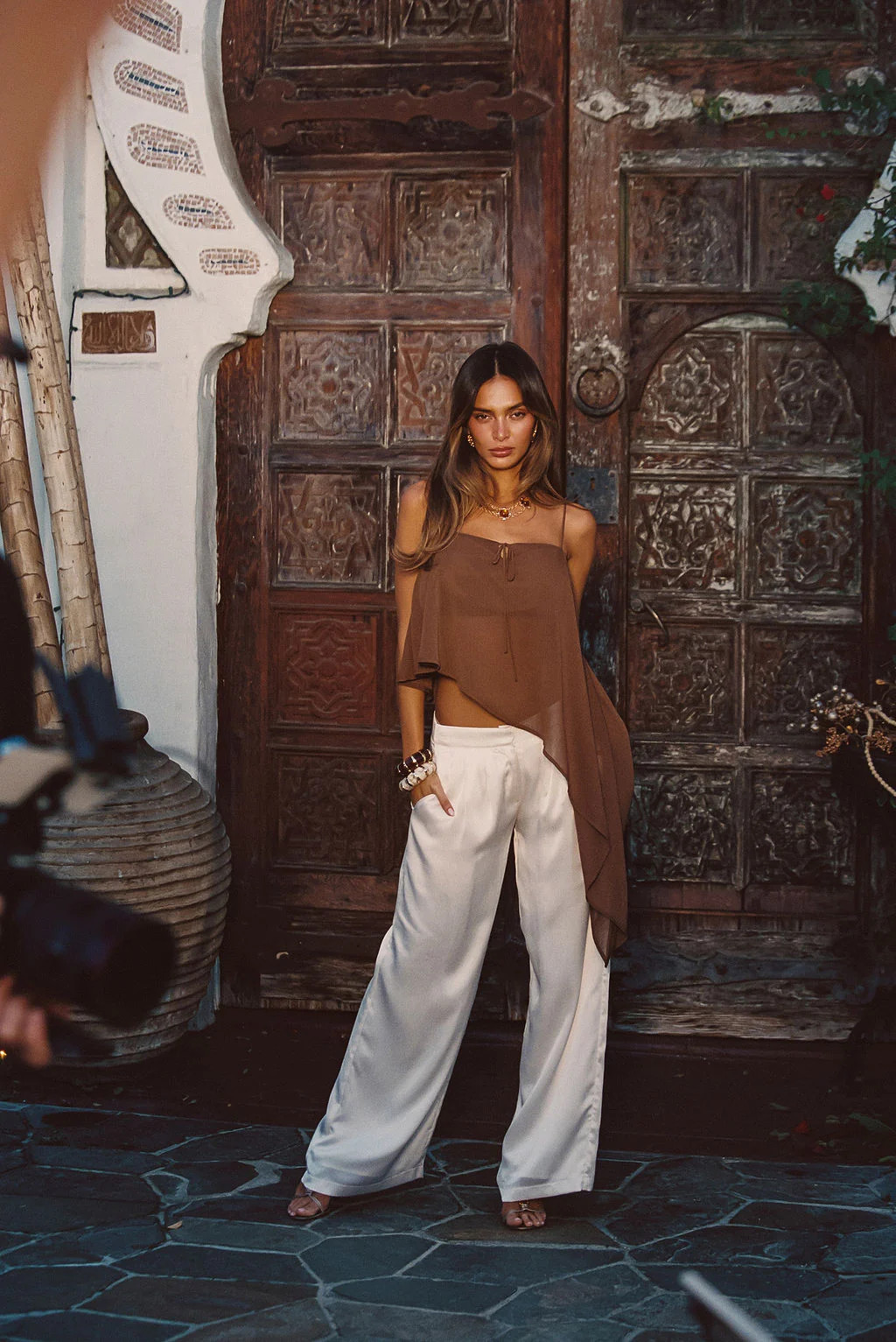 Costella Mocha Asymmetrical Top | 12th Tribe