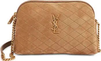 Gaby Cassandre Quilted Suede Crossbody Pouch | Nordstrom