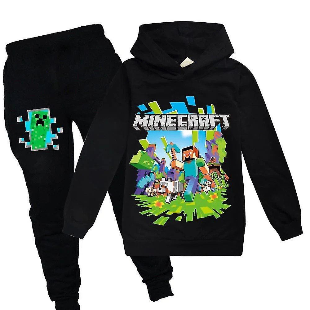 Minecraft Tracksuit Set Kids Boys Girls Hooded Hoodie Pants Casual Outfit Sports Suit | Walmart (CA)