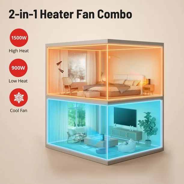 Paris Rhône Space Heater with Adjustable Thermostat Portable Compact 1500W Ceramic Desktop Heate... | Walmart (US)