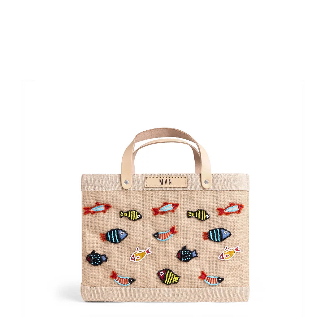 Petite Market Bag in Natural with Fish Tank Bead | Apolis Holdings LLC
