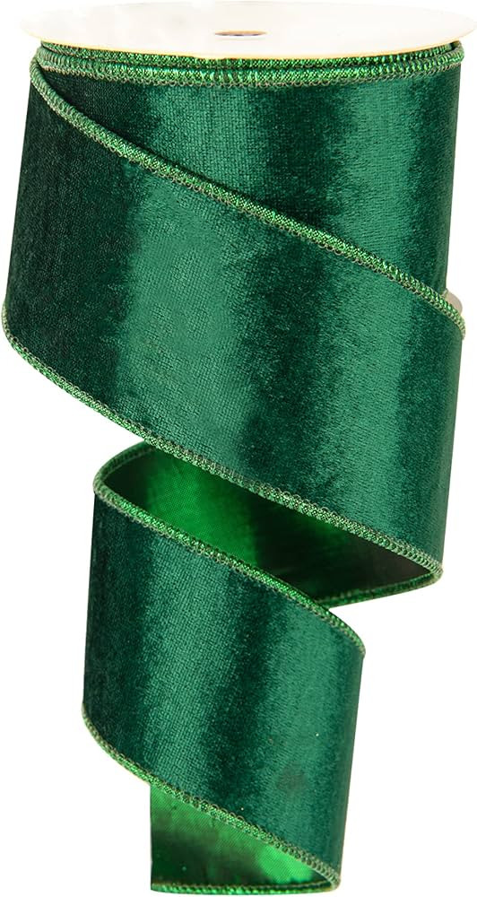 2.5Inch X 10 Yards Christmas Velvet Ribbon,2.5" Wide Wired Ribbon for Christmas Crafts Decoration... | Amazon (US)