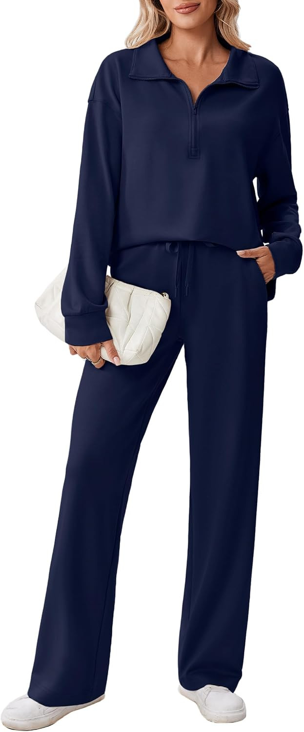 PINSPARK 2 Piece Sets for Women 1/2 Zip Sweatsuit 2026 Matching Outfit Fall | Amazon (US)