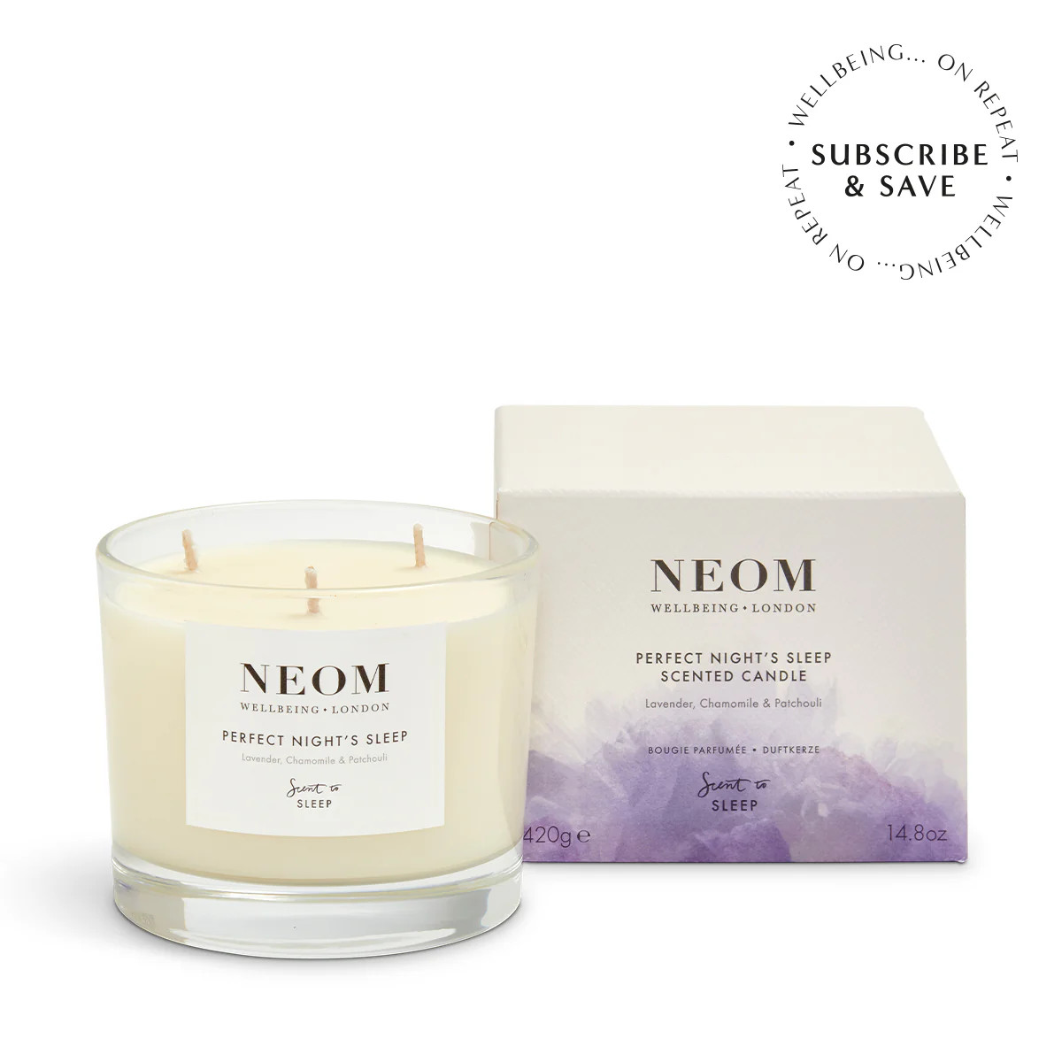 Perfect Night's Sleep Scented Candle (3 Wick) | NEOM Organics