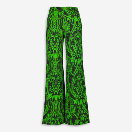 Green Floral Wide Leg Trousers | TK Maxx