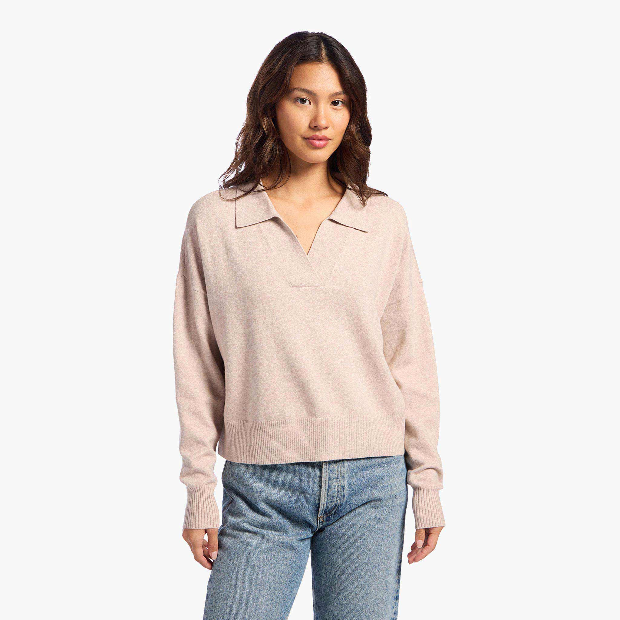 Luxe Knit Polo Sweater | Black | Nuuds US