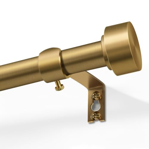 Curtain Rods 30-90 Inch, Adjustable Brass Curtain Rods for Windows 1 Pack | Amazon (US)