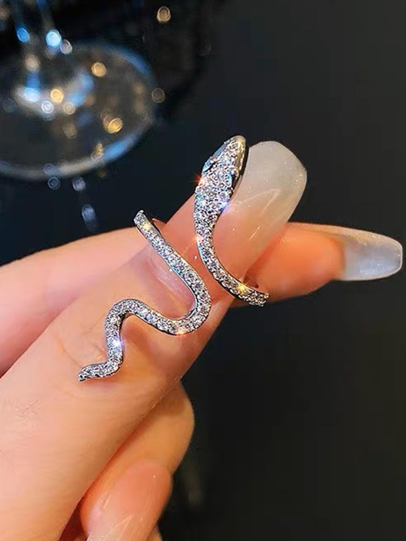 Rhinestone Snake Design Wrap Ring | SHEIN USA | SHEIN