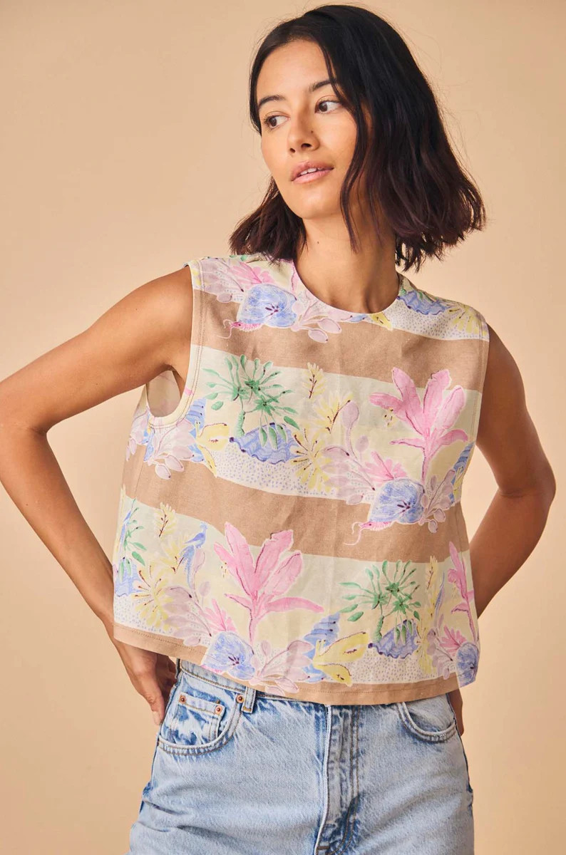 Manning Top | Linen Crop Top | Hunter Bell | Hunter Bell