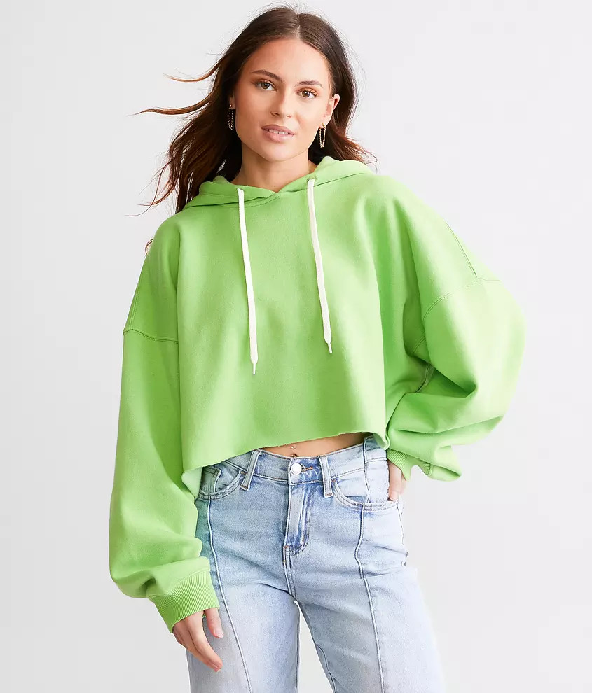 Cropped Boxy Hooded Sweatshirt - One Size | Buckle