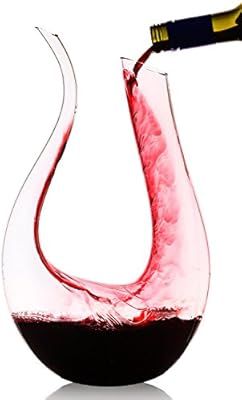 Culinaire 1750ml Wine Decanter - U Shaped Crystal Glass Wine Carafe | Amazon (US)