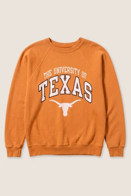 RETRO BRAND BLACK LABEL Women's Texas Reverse Fleece Sweatshirt, Size XS, Orange | Evereve