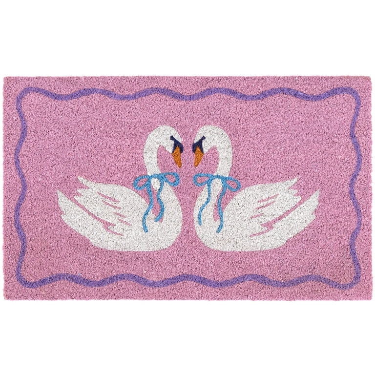 Mainstays Pink Swan Outdoor Doormat, 18"x30" | Walmart (US)