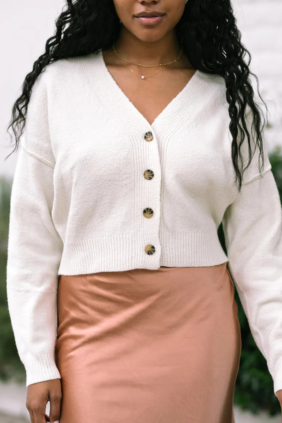 Bristol V-Neck Crop Cardigan | Morning Lavender