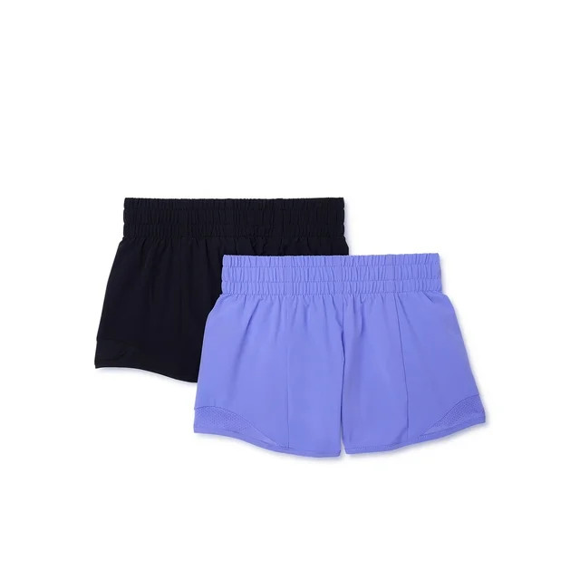 Athletic Works Girls Athletic Running Shorts, 2-Pack, Sizes 4-18 & Plus | Walmart (US)