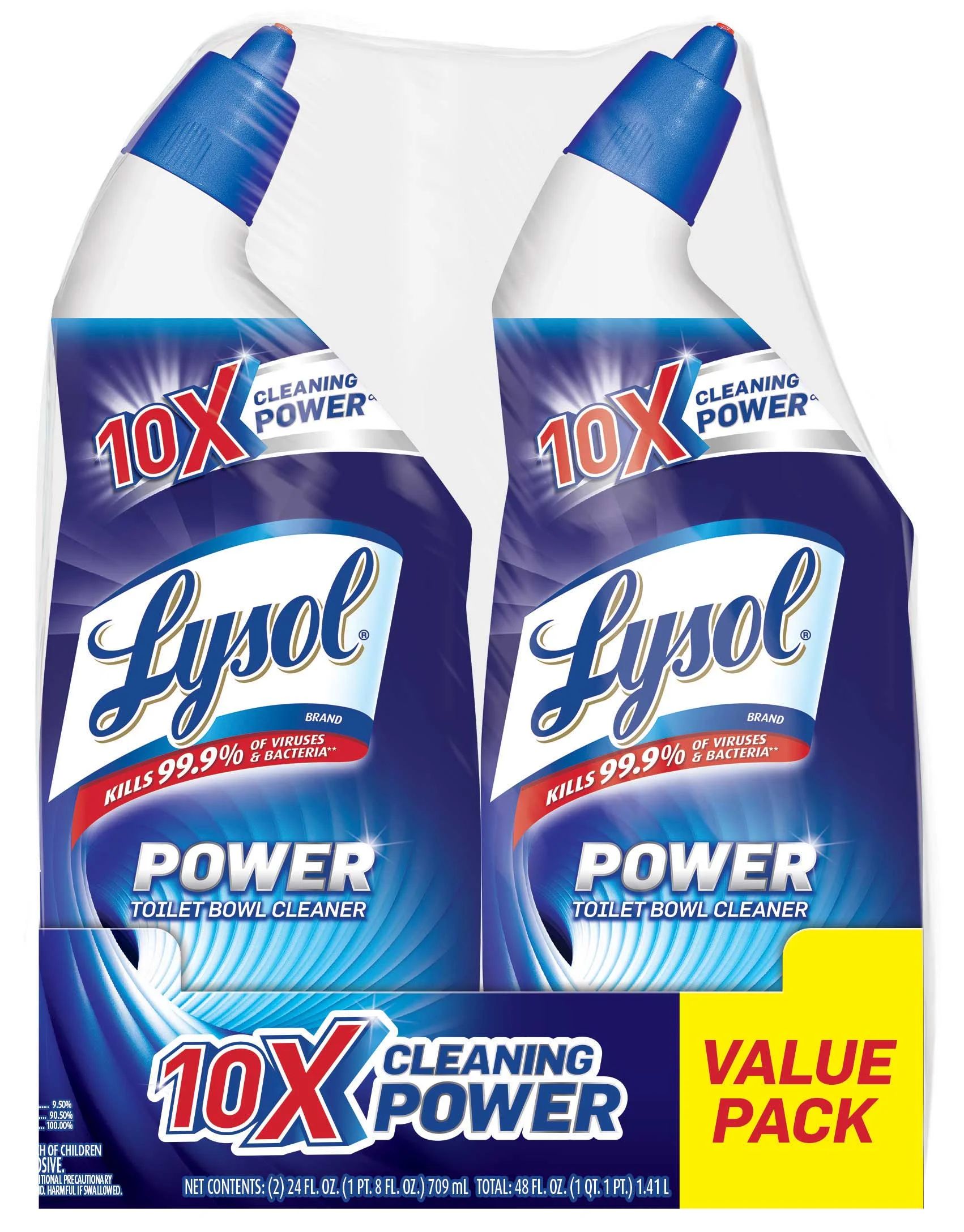 Lysol Power Toilet Bowl Cleaner Gel, For Cleaning and Disinfecting, Stain Removal, 24oz (Pack of ... | Walmart (US)