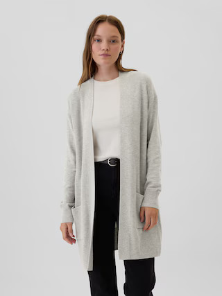 Long Open-Front Cardigan | Gap Factory