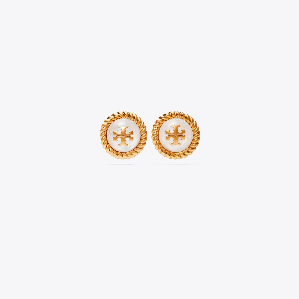 Kira Glass Stud Earring$98Write the first reviewcolorrolled brass/mother of pearlIn StockAdd to B... | Tory Burch (US)
