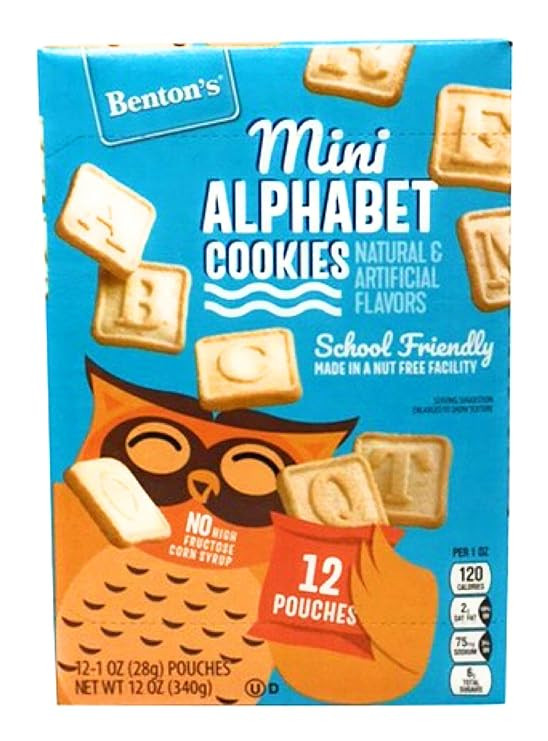 Benton's Mini Alphabet Cookies School Friendly Made in Nut Free Facility | Amazon (US)