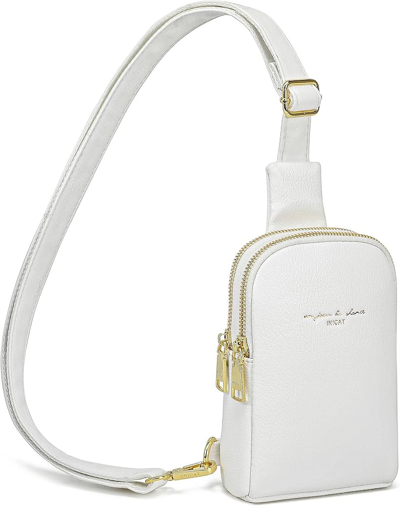 INICAT Travel Small Sling Bag Leather Crossbody Bags for Women Fanny Packs Cross Body Bag for Wom... | Amazon (US)