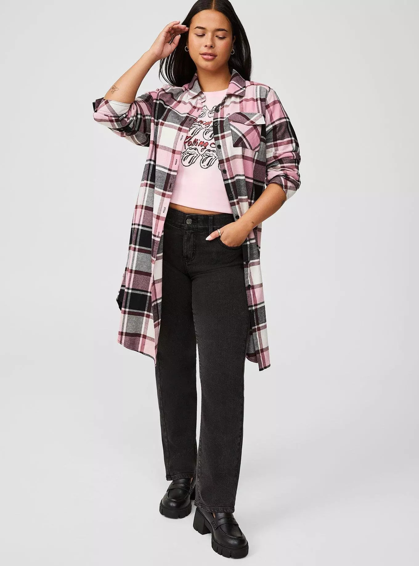 Flannel Midi Shacket | Torrid (US & Canada)