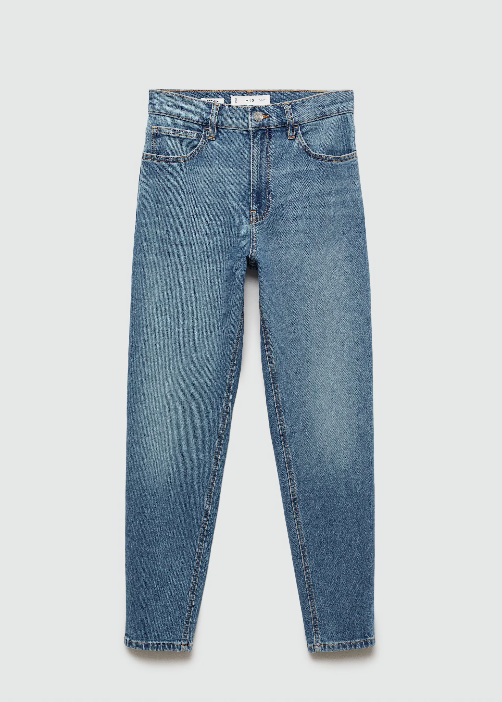 Comfort-Jeans mit hohem Bund Newmom - Damen | MANGO Deutschland | MANGO (DE)