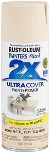 Rust-Oleum 249073 Painter's Touch 2X Ultra Cover Spray Paint, 12 oz, Satin Ivory Silk | Amazon (US)