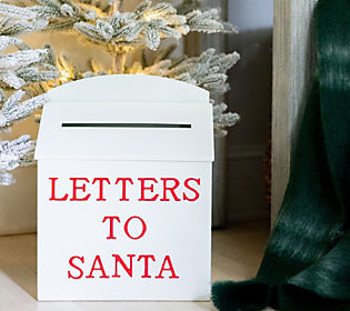 13"" Metal Letters to Santa Mailbox by Lauren McBride | QVC