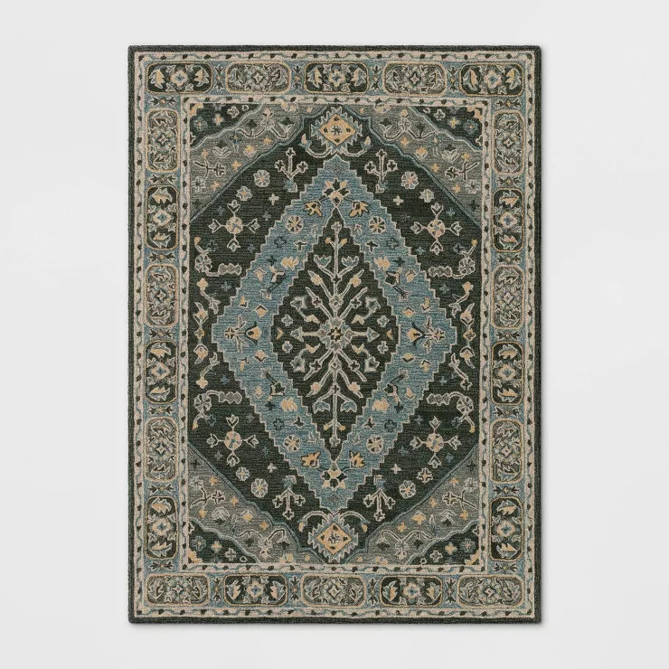 Hand Tufted Wool Area Rug Green - Threshold™ | Target