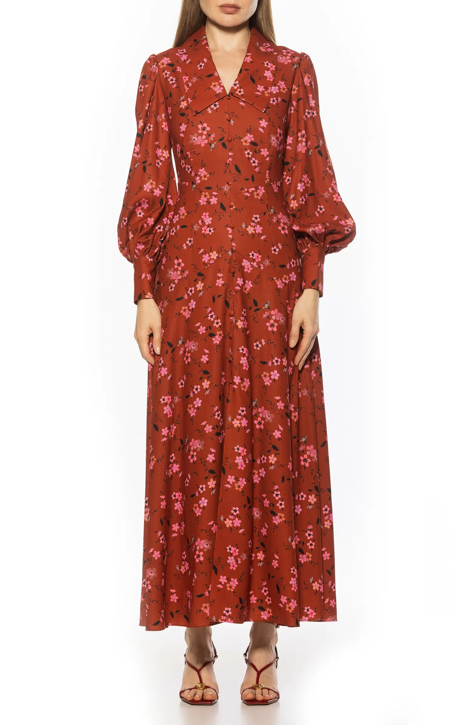 Alexia Admor Kate Collared Long Sleeve Maxi Dress | Nordstromrack | Nordstrom Rack