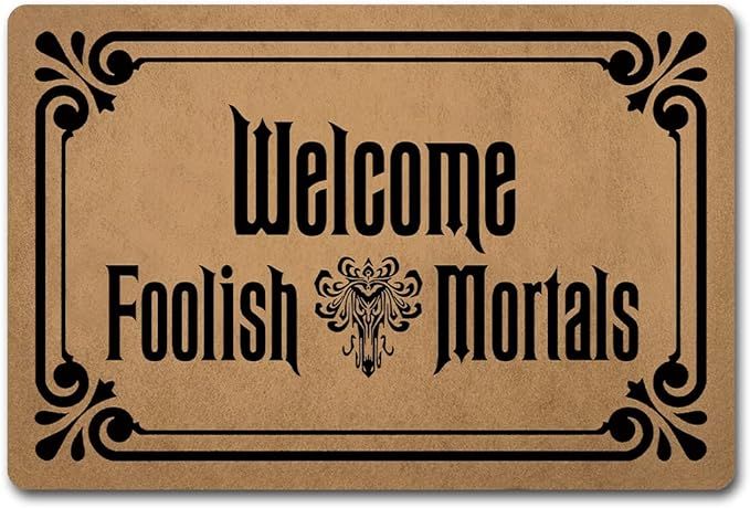 Funny Welcome Outdoor Decor for Front Porch Rugs Welcome Doormat Foolish Mortals Personalized Mon... | Amazon (US)