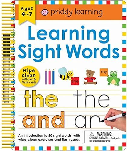 Wipe Clean: Learning Sight Words: Includes a Wipe-Clean Pen and Flash Cards! (Wipe Clean Learning... | Amazon (US)