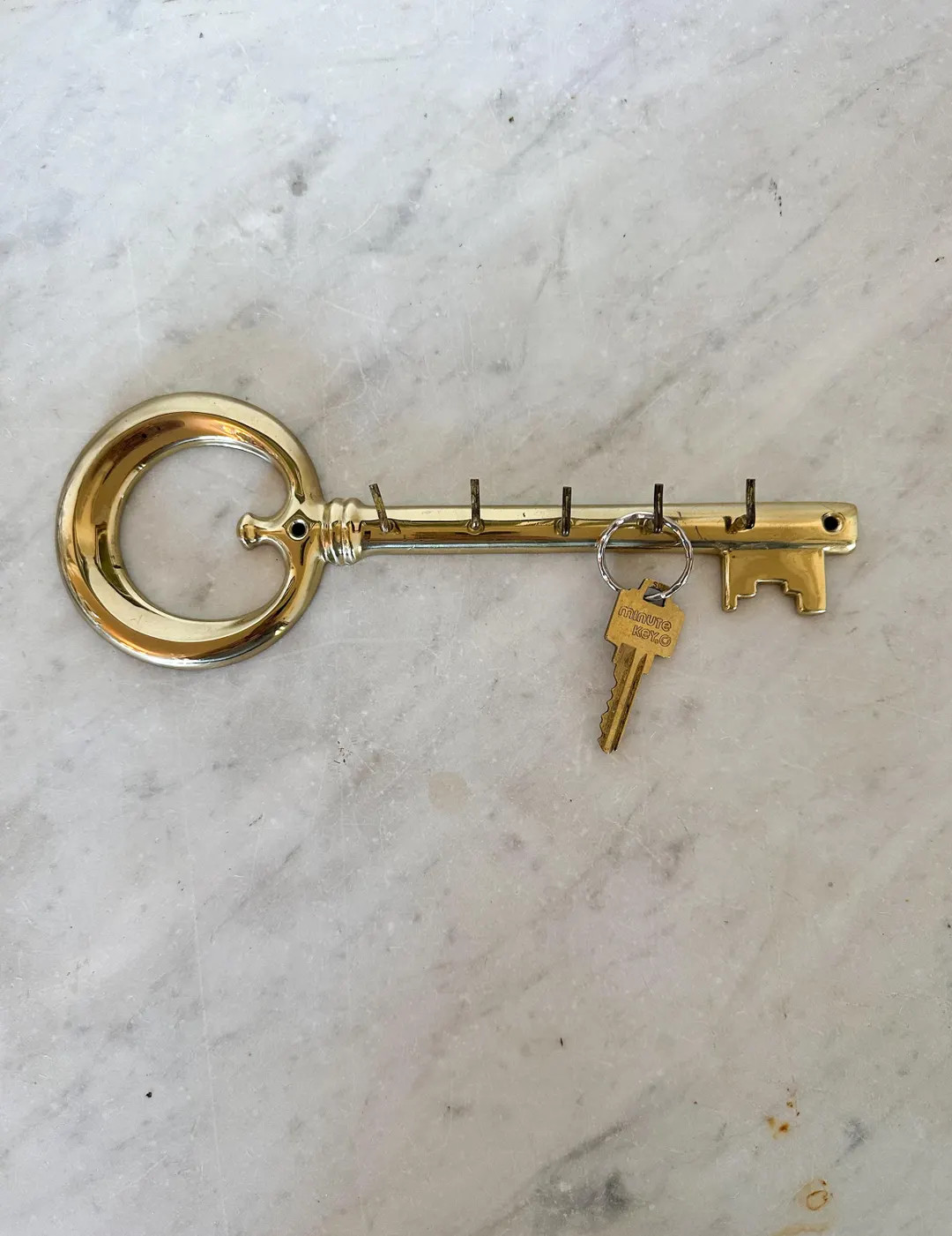 Vintage Brass Key With Hooks - Etsy | Etsy (US)
