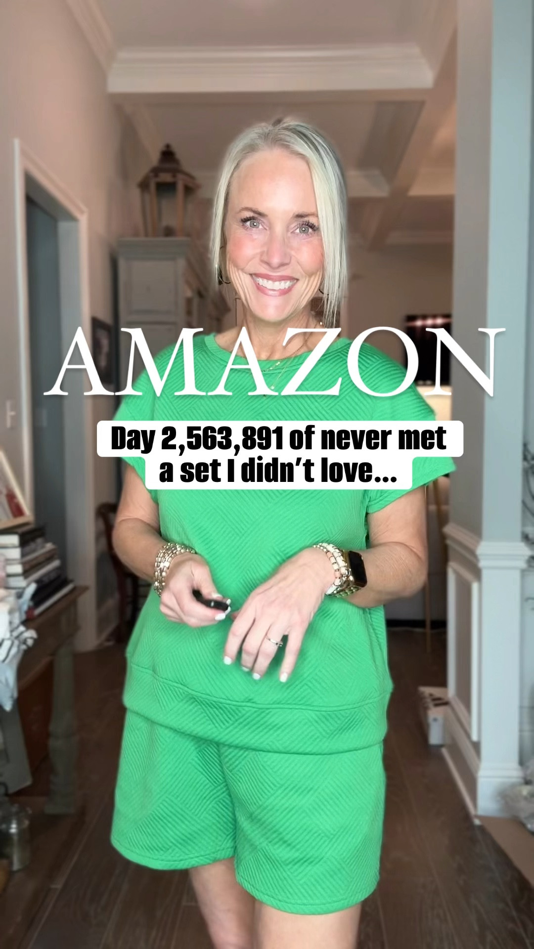 Day 2,563,891 of never met a set I didn't love brings me a set I’ve been wearing on repeat this summer. I love it that much. Extremely comfortable. Nice weight to it. Can be worn separately to mix and match with a gauzy or linen button down, or crisp pair of white or washed lived-in denim. The possibilities are endless. In fact I just ordered another color and will bring the pieces into Fall with me  

Sized S-2XL and 13 colors. I’m wearing my typical size medium. Note:  The color I’m wearing is called olive drab online, yet it is anything BUT that color in real life. It looks like bright kelly green just like you see here. Jewelry is my easy everyday basic go-tos and shoes are my fave vintage havanas.  
 

#LTKSaleAlert #LTKOver40 #LTKFindsUnder50