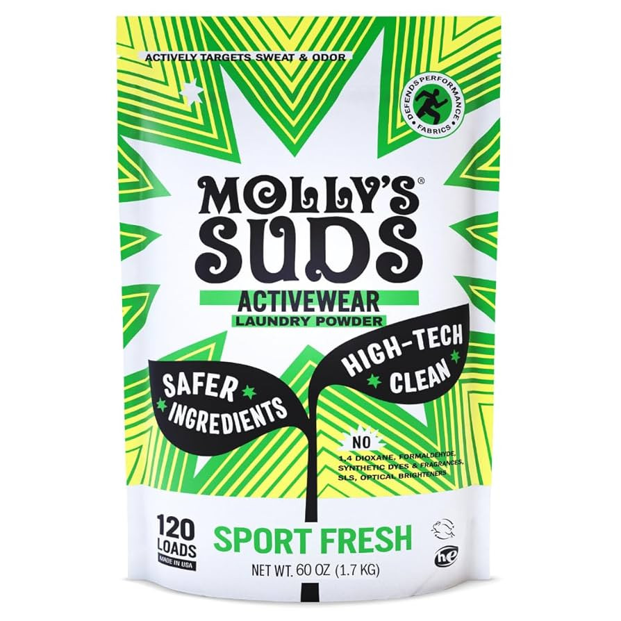 Molly's Suds Active Wear Laundry Detergent | Extra Strength Sport Laundry Powder, Stain Fighting ... | Amazon (US)