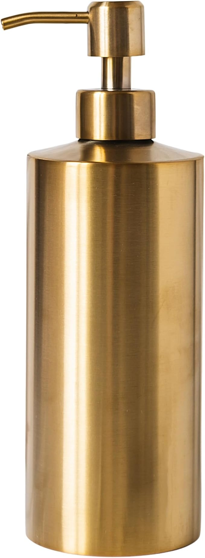 Brass Round Stainless Steel Soap Dispenser, 15 oz | Amazon (US)