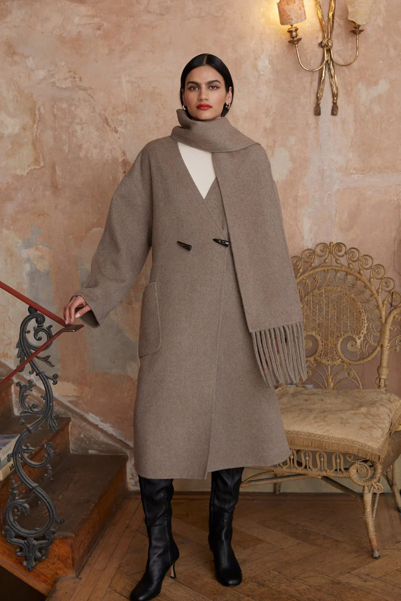 MILDRED COAT WITH SCARF | Jovonna London